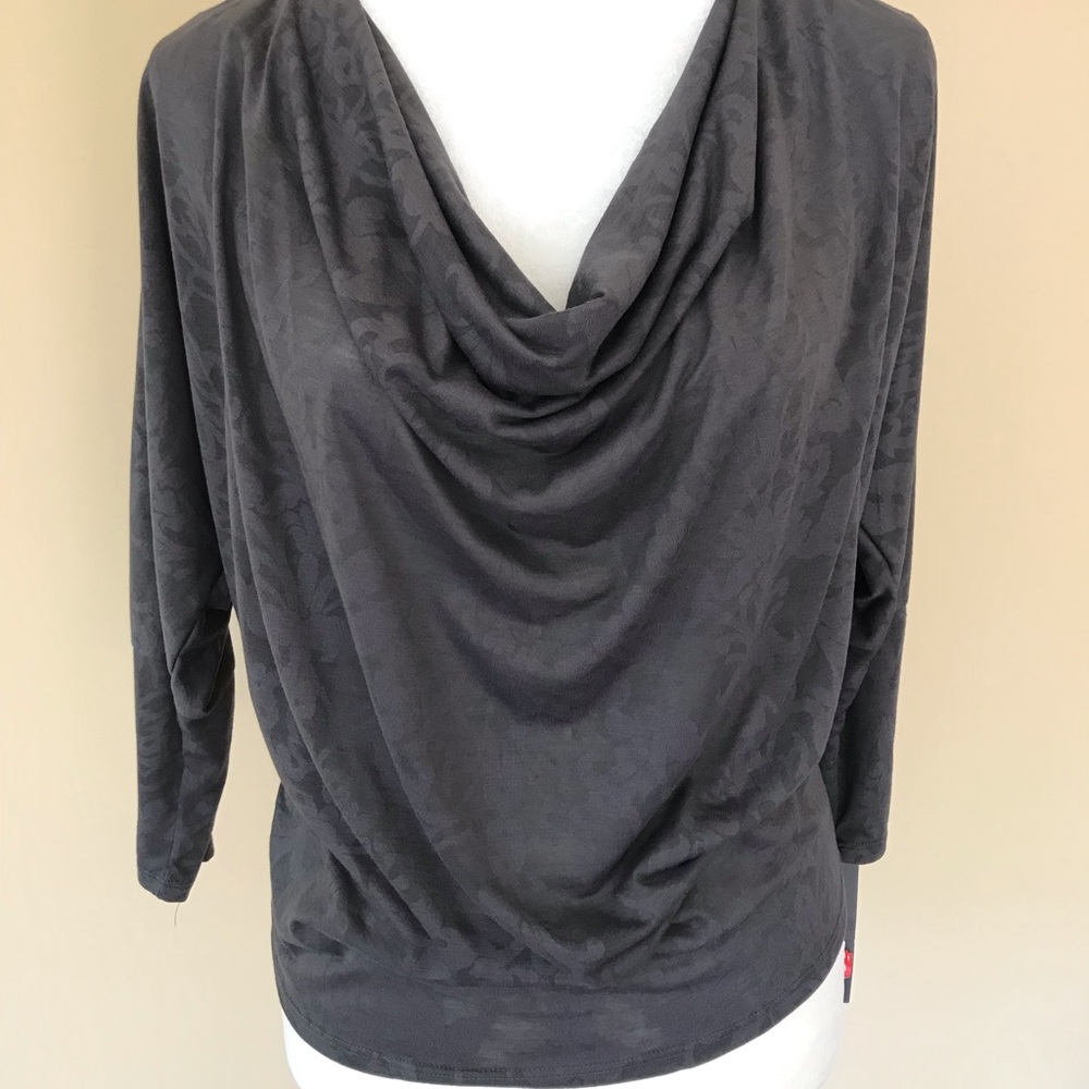 Mossimo Womens Cowl Top Blouse Size PS NWT Gray